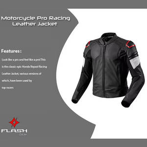 Blouson de moto CE Niveau 2 en cuir de vachette naturel perforé, avec logo au dos, pour femme, collection hiver, modèle Flash Gear - Product Image 4