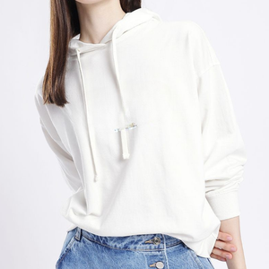Sudadera con cremallera para mujer, venta al por mayor, sudadera de algodón con cremallera completa, informal, de manga larga, para uso diario, chaqueta ligera, estilo Sudadera con capucha - Product Image 2