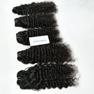100% Vierge Cuticule Alignée Double Trame Temple Indien Extensions de Cheveux Humains En Gros Brut Lâche Vague Profonde Machine Bundles - Product Image 2