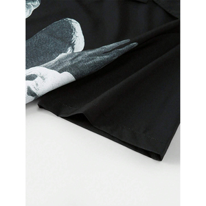 เซ็ตเสื้อยืดแขนสั้นพิมพ์ลายกระดุมแถวเดียวผ้าคอตตอน100% ปรับแต่งเหมาะสำหรับฤดูใบไม้ผลิและฤดูร้อน - Product Image 6