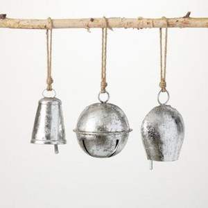 Campanas grises galvanizadas Campana colgante de tamaño personalizado único TCD Decoraciones navideñas Hierro de latón para aplicaciones de regalo o artesanía - Product Image 6