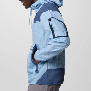 Chaqueta Cortavientos Anorak para Hombre en Oferta, Transpirable, con Cierre de Cremallera de un Cuarto, de Nailon/Poliéster, con Capucha a la Moda y Resistente al Viento - Product Image 3