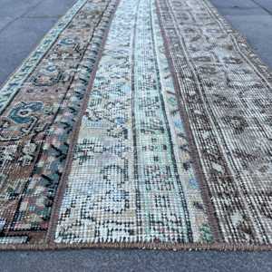 Alfombra Turca de 1.8x4.3 pies, Alfombra Pequeña Vintage, Alfombra Azul Sólida - Product Image 5