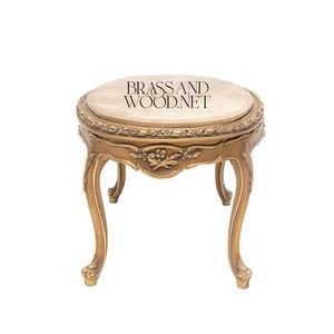 Mesa de Centro Redonda de Lujo con Tapa de Mármol Rojo, Estructura de Madera Oscura de Dos Niveles y Detalles en Latón Dorado para Salas de Estar Clásicas - Product Image 6