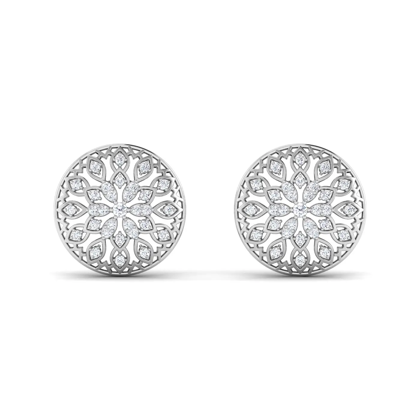 Orecchini di diamanti reali produttore per gli uomini e le donne in fantasia e diamanti rotondi con l'ultima tendenza diamante orecchio a bottone