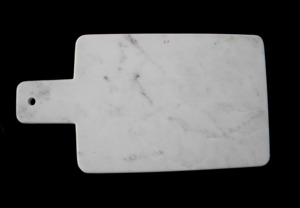 Bloque de cortar para utensilios de cocina Natural Ecológico Mármol blanco Rectángulo Tamaño estándar Corte Tabla de queso Plato con mango - Product Image 6