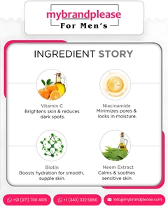 Menz Max Care Sérum de soin de la peau pour hommes avec niacinamide biotine vitamine C Marque privée personnalisée Vente en gros - Product Image 5