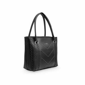 <b>Black</b> P56180 Casual Lady Shoulder <b>Bag</b> Three <b>Straps</b> Zip Button Closure Crossbody Design Fashionable Style Lining PU Polyester - Product Image 2