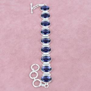 Handmade Bohemian 925 Sterling Silver <b>Bracelet</b> Amethyst Gemstone Wedding Party Gift for Women Christian Inspired Bridal Jewelry - Product Image 2