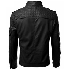 Chaqueta de cuero genuino personalizada Premium 2025 para hombre, acabado de gamuza transpirable sin cuello con compatibilidad de temporada de invierno - Product Image 4