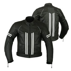 Nueva llegada personalizada por encargo de los hombres de la mejor calidad de cuero genuino chaquetas de la motocicleta al por mayor chaqueta de cuero del fabricante - Product Image 3