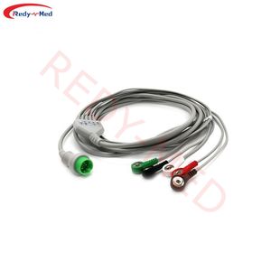 Câble compatible <span class=keywords><strong>Zoncare</strong></span> Hwatime <span class=keywords><strong>ECG</strong></span> 5Lead Cable Snap Pinch IEC Cable <span class=keywords><strong>Ecg</strong></span> De 5 Derivaciones <span class=keywords><strong>ECG</strong></span> Cable - Product Image 2
