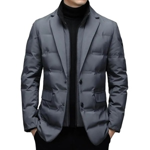 Chaqueta de invierno a prueba de viento a prueba de frío para hombre, traje, bufanda, cuello, chaqueta de plumón sencilla, ropa para hombre - Product Image 3
