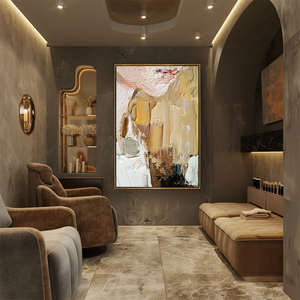 ภาพวาดสีน้ำมันบนผืนผ้าใบทำมือ3D ทันสมัยลวดลายนามธรรมพื้นผิวหนักสำหรับห้องนั่งเล่นโรงแรมศิลปะภาพเหมือน - Product Image 2