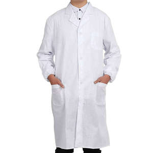 Bata de Laboratorio Blanca Profesional, Bata Médica Protectora Clínica para Médicos, Enfermeras y Personal Sanitario, Logotipo Personalizado, Envío Rápido - Product Image 1