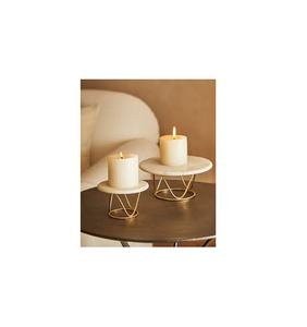 Candelabro de mármol de alta calidad, Soporte de alambre de latón, diseño antiguo, fiestas de lujo, uso de vela de mármol - Product Image 1