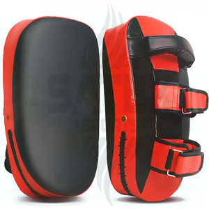 High Quality Leather PU Muay Thai Kickboxing Martial Arts Kicking Pads with Customizable Options - Product Image 2