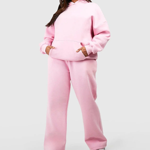 Conjunto de Sudadera con Capucha y Pantalones Deportivos Vintage de Felpa 100% Algodón Personalizado para Mujer 2025, Talla Grande, Transpirable, de Secado Rápido, para Invierno - Product Image 5