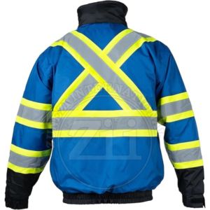 Vêtements de travail de sécurité haute visibilité pour hommes, réfléchissants, norme ANSI Classe 1, EN ISO 20471 Classe 2, avec logo personnalisé LED Flash, OEM, en coton - Product Image 2