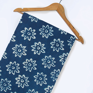 Organic Combed Hand Block Cotton Fabric 120gsm <b>Lightweight</b> Stylish Woven for Men/Women Shirts Dresses <b>Curtains</b> Coverings - Product Image 3