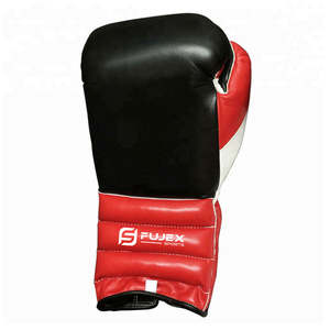 ถุงมือชกมวยหนังวัวทำเองได้สายรัดข้อมือปรับได้สำหรับการแข่งขัน - Product Image 3