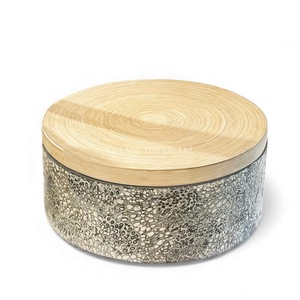 แจกันเปลือกหอยมุกสุดหรู พร้อมกล่องตกแต่งเข้าชุด งานฝีมือฝังเปลือกหอย สำหรับตกแต่งบ้านและโรงแรม จากเวียดนาม - Product Image 3