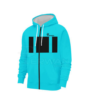 New <b>Trendy</b> 100% Cotton Men's Zipper <b>Hoodies</b> Casual Style Plus Size Clothing with Solid Print for Winter Season XS Size - Product Image 1