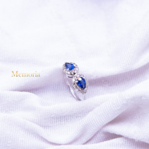 18K solide blanc naturel bleu saphir pierre précieuse diamant Designer bague pour femmes bijoux de mariage GIA certificat grossiste direct - Product Image 1