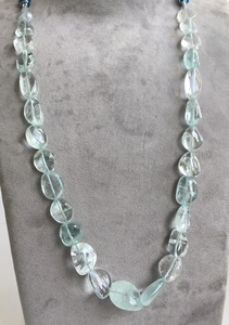 ลูกปัดพลอยอะความารีนธรรมชาติแบบธรรมดาลูกปัดอัญมณีธรรมชาติสำหรับการทำเครื่องประดับอัญมณีชั้นดี - Product Image 6