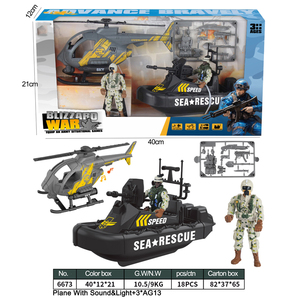 Gioco di Figure di un veicolo in elicottero dell'esercito americano Action Figure Figure Action Figure Navy Air Force Boat Rescue Rescue militari giocattolo di pattuglia dell'esercito - Product Image 4