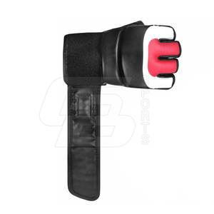 Gants de sport demi-doigts en cuir PU imperméables sur mesure de haute qualité 8oz & 12oz gants d'entraînement de boxe MMA pour adultes - Product Image 4