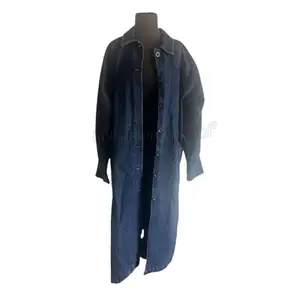 Men Fashion Jeans Long Coat High Quality Custom Logo Men Long Coat Winter Arrival 2024 Long Coat