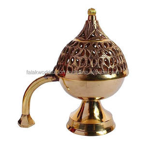 High Quality Golden Brass <b>Incense</b> burner with Top Quality and Modern Design Use for Decoration From India By FWE - Product Image 5