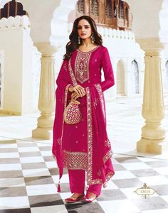 Buena calidad Diwali colección nuevo 2023 diseñador pesado Dola seda Salwar Kameez con Secuencia bordado Trabajo Mujer moda - Product Image 1