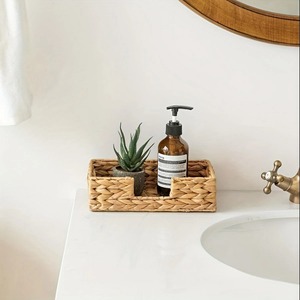 Panier à mouchoirs en papier de paille, herbe de jacinthe d'eau, tissé, boîte à mouchoirs écologique, décoration naturelle pour la maison et la maison, vente en gros du Vietnam - Product Image 5