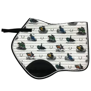 SHEMAX 2024 Selle de cheval de haute qualité personnalisée, rembourrage circulaire matelassé en jersey, satin pailleté, toutes les couleurs, doublure en polaire, SS'22 - Product Image 6