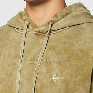 Meilleure vente 100% coton Sweats à capuche streetwear de haute qualité pour hommes saison d'hiver motif solide Design personnalisable en stock - Product Image 3