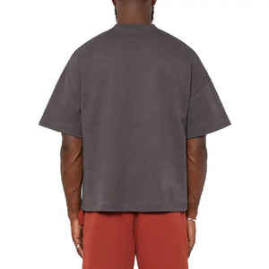 T-shirt formel pour homme en coton tricoté épais 100 %, coupe classique, col épais, écologique, taille personnalisée - Product Image 2