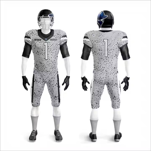 Nouveau Design Uniforme de Football Américain-Maillot de Pratique Respirant et Ensemble Plus Size Summer Season Printed Techniques - Product Image 2
