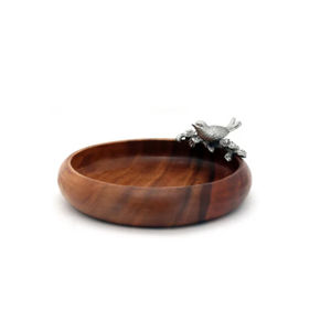 Cuenco de madera único para servir con diseño Floral, ensaladera, acabado creativo de nogal para decoración de boda, vajilla de fiesta, cuenco de fruta seca - Product Image 3