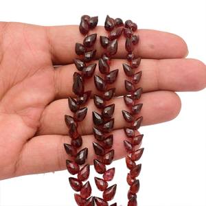 Granate Rojo AAA+ de 5x8mm-6x9mm, Cuentas de Granate Natural en Forma de Capullo de Tulipán, Briolette, Gema Facetada, Lágrimas de Fantasía para Joyería - Product Image 2