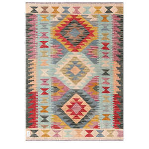 Alfombra Kilim de Maimana, Afganistán, 169 x 123 cm, Alfombras y Juegos de Alfombras - Product Image 1