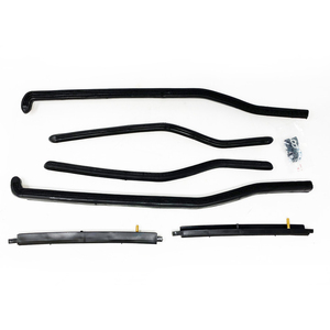 Complete <b>black</b> footboard plastic <b>runner</b> kit for Lambretta GP/DL - Product Image 1