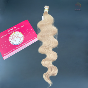 วิกผมคนแบบลอนสีบลอนด์100% ผมบริสุทธิ์จากเวียดนามจำนวนมากขายส่ง - Product Image 1