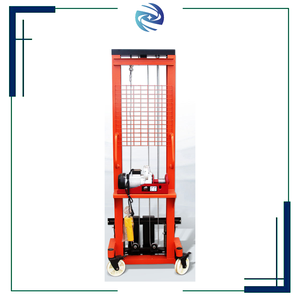 500kg 1ton Buen precio Carga fácil Semi Electric Self Lift Carretilla elevadora de carga Apilador de paletas manual para almacén 5M - Product Image 4