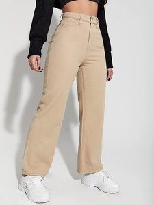 Qualité supérieure Femmes Cargo Personnalisé Vente en gros Skinny Fit Casual Denim Coton Hip Hop Streetwear Jambe large Poches à rabat Taille - Product Image 4