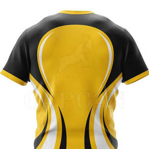 Camisetas de tamaño personalizable conjuntos de uniformes de rugby de tela transpirable cómoda de Color sólido de moda fabricados en Pakistán - Product Image 5