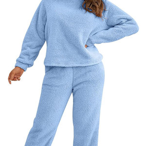 2024 à la mode femmes polaire deux pièces ensemble élégant femmes polaire costume qualité élégant femmes polaire survêtement - Product Image 4