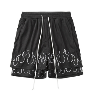 Venta caliente Nuevo diseño de moda Baloncesto Hombres Street Short Power Workout Fitness Sublimación Impresión Logo Pantalones cortos de malla personalizados - Product Image 3