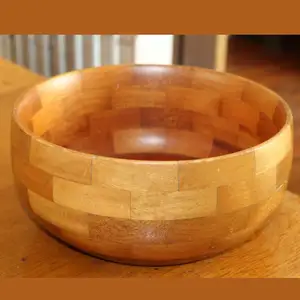 Home Decorative Wooden Serving Bowl Best Quality Food And Fruits Serving Wooden Bowl Personalized